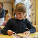 The Princess in the class room (Photo: Stian Lysberg Solum / Scanpix)